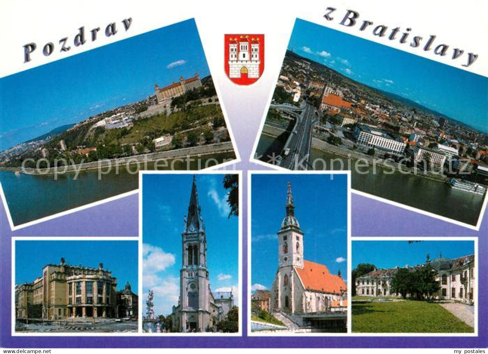 73602192 Bratislava Pressburg Pozsony Stadtansichten Kirchen Bruecke  - Slovakia