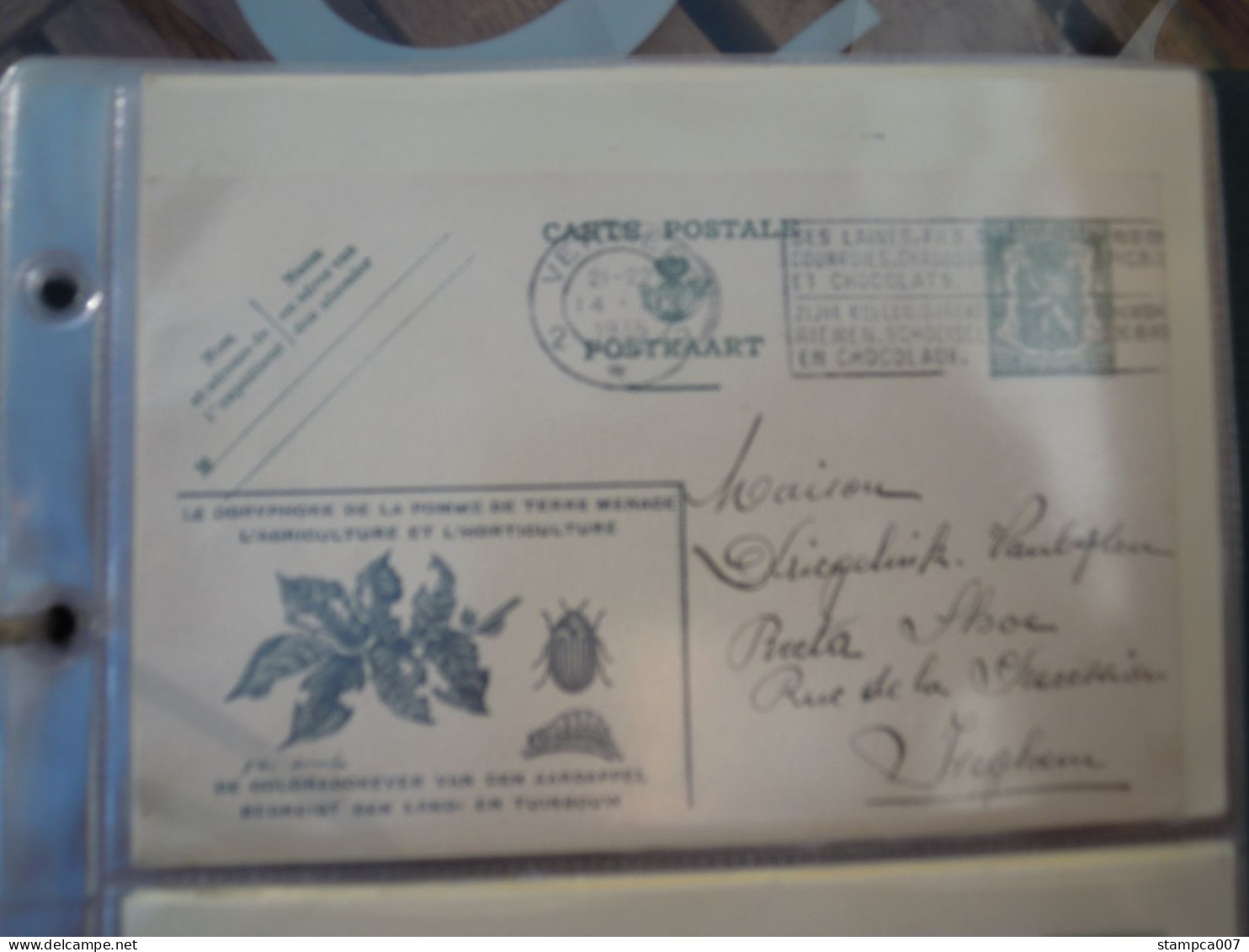 1935 Coloradokever Agriculture Verviers Vers Iseghem   ( Class : Gr Ringfarde ) - Cartes Postales Illustrées (1971-2014) [BK]