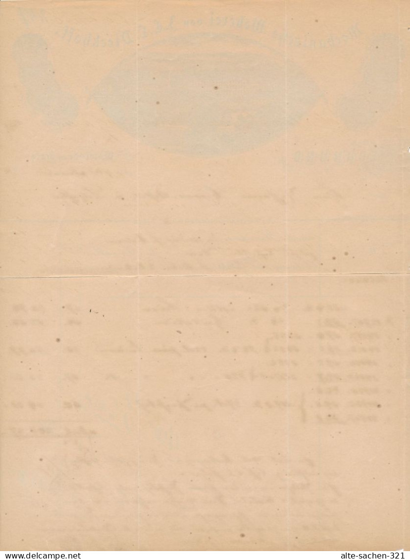 1885 Rechnung Mechanische Weberei J. C. L. Dieckhoff Osterode Harz - Historical Documents