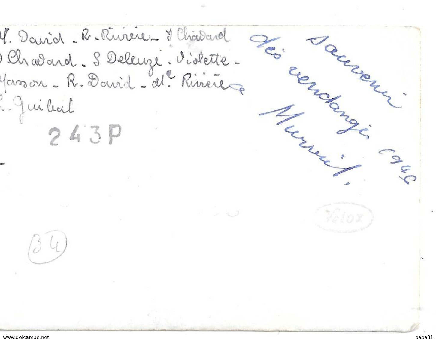 Souvenir Des Vendanges 1946 à MURVIEL (Photo) - Autres & Non Classés