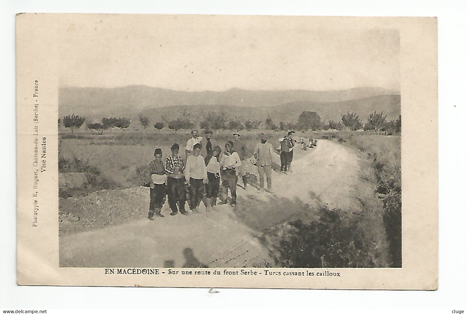 MACEDOINE - Guerre 1914 / 1918 - Front Serbe - Prisonniers Turcs Cassant Les Cailloux  ( Vue Recto Verso ) - Guerre 1914-18