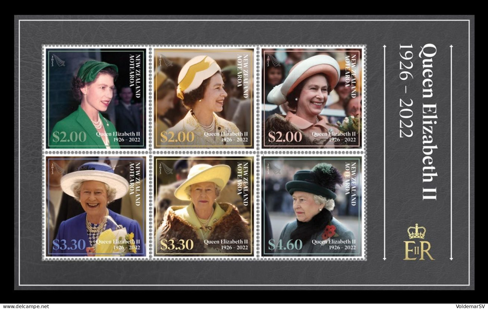 New Zealand 2023 Mih. 4038/43 (Bl.527) Queen Elizabeth II MNH ** - Unused Stamps
