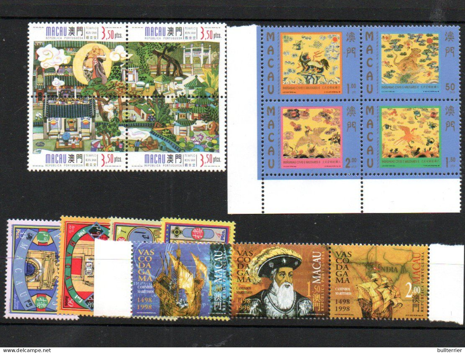 MACAU - 1998 - SELECTION OF STAMPS AND SETS MINT NEVER HINGED , SG CAT £20.60 - Nuevos