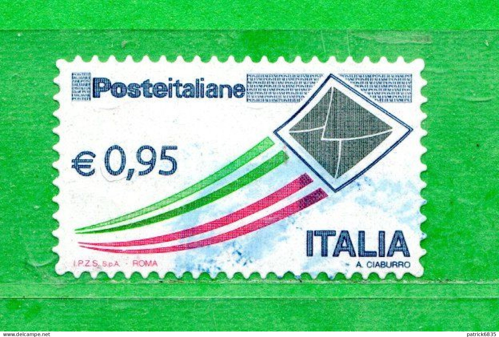Italia - °Usato - 2014- Posta Italiana - Busta Che Spicca Il Volo, Euro 0,95. Unif. 3596. Usato - 2011-20: Afgestempeld