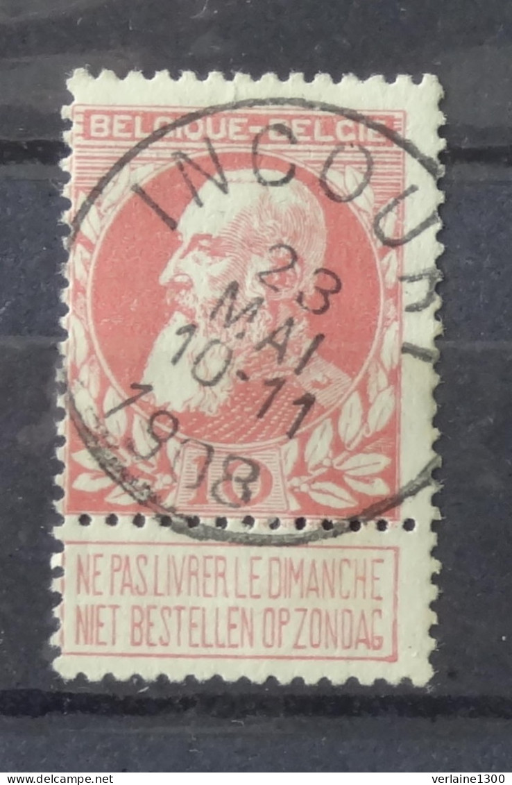 74 Avec Belle Oblitération Incourt - 1905 Breiter Bart