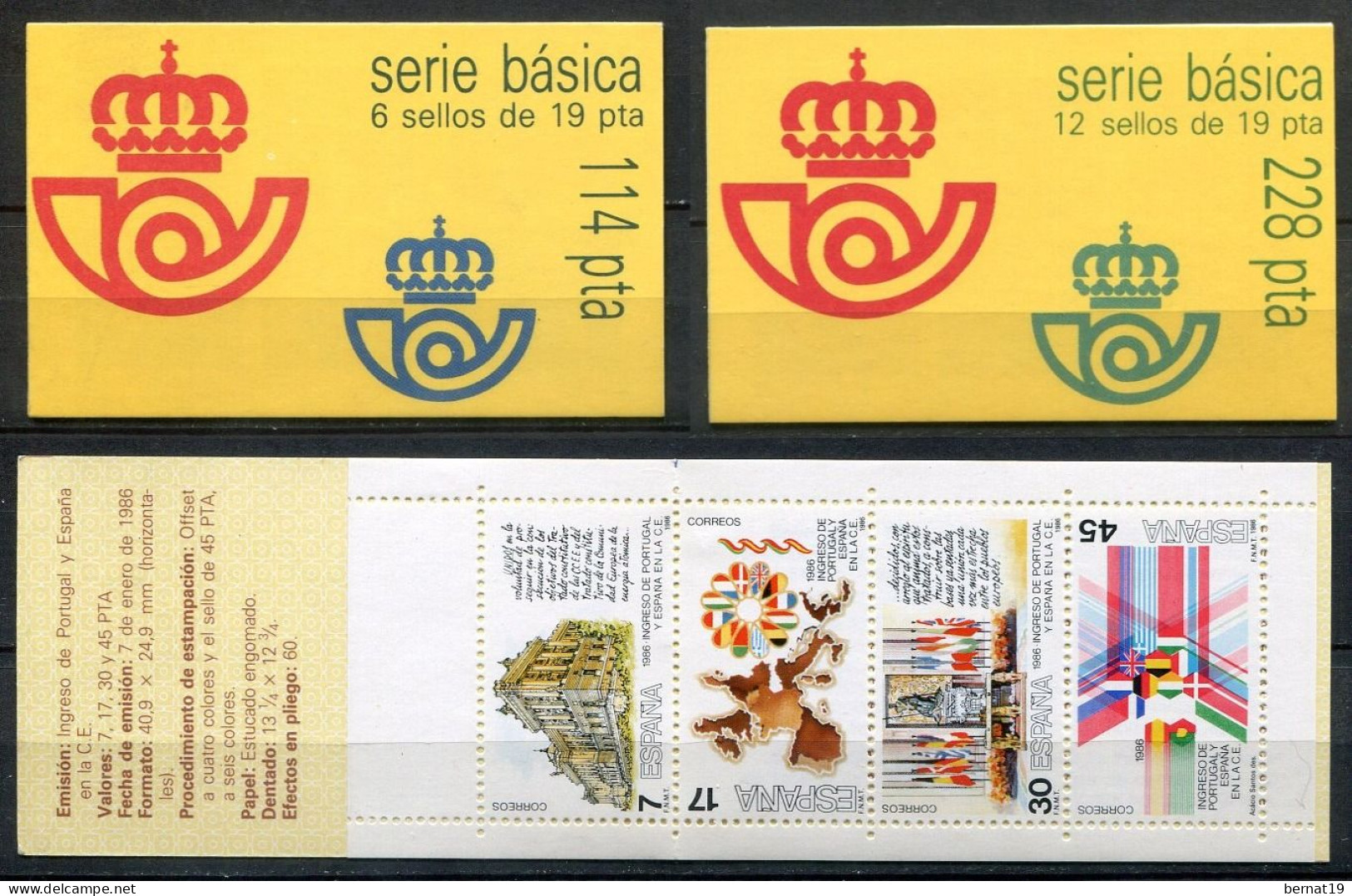 Spain 1985-1989 FIVE Complete Years With Carnets ** MNH. - Sammlungen (ohne Album)