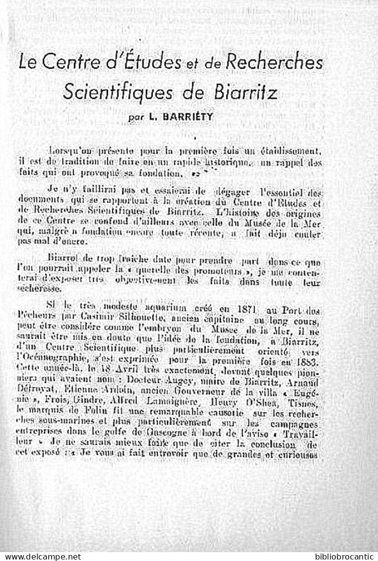 SOC. SCIENCES,LETTRES & ARTS BAYONNE N°74-1955 < L'IMPERATRICE EUGENIE A BAYONNE Etc.. - Pays Basque