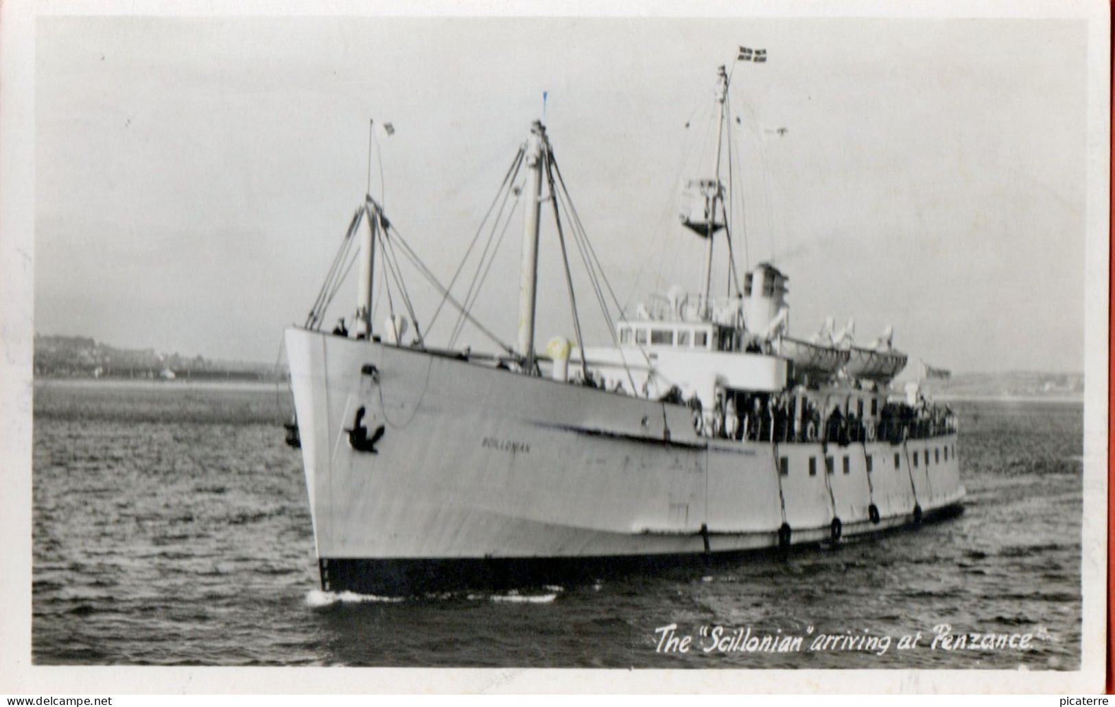 "R.M.V Scillonian" Arriving Penzance (Scillonian 2 Operated From 1956-1977- Penzance & Scilly)-Penpol Pictures, Helston - Scilly Isles