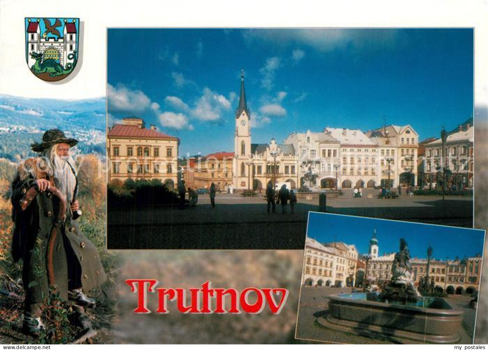 73601262 Trutnov Krakonosovo Namesti Platz Brunnen Alter Mann Trutnov - Tchéquie