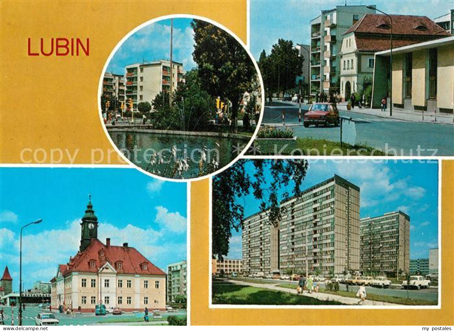 73601174 Lubin Lueben Stadtansichten Wohnsiedlung Hochhaeuser Lubin Lueben - Pologne