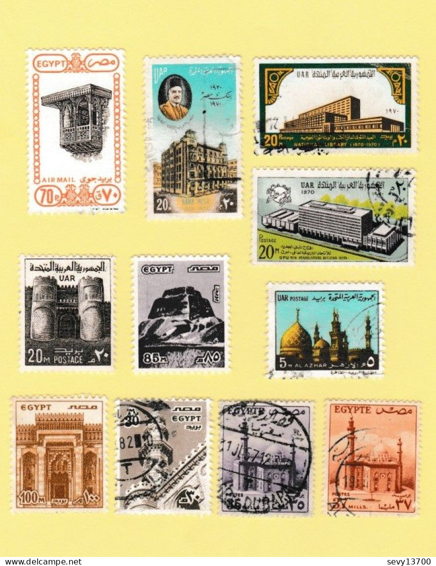 Egypte Lot De 70 Timbres - Other & Unclassified