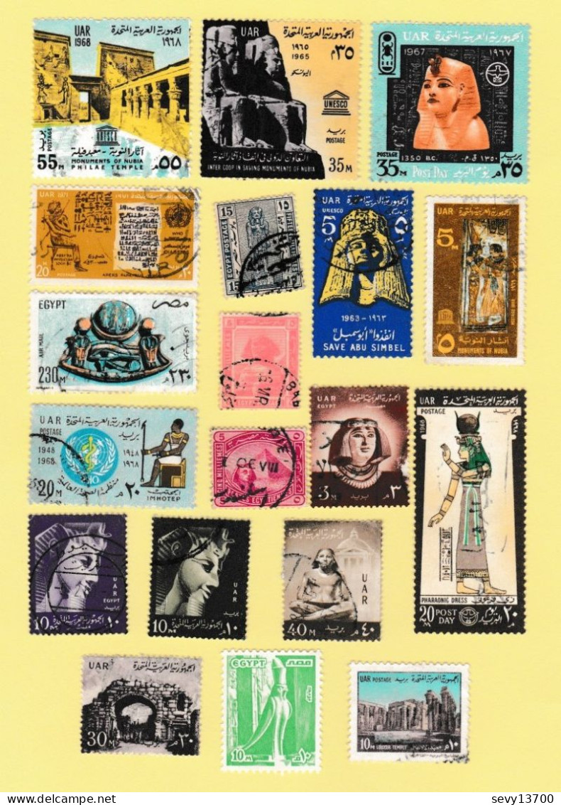 Egypte Lot De 70 Timbres - Other & Unclassified