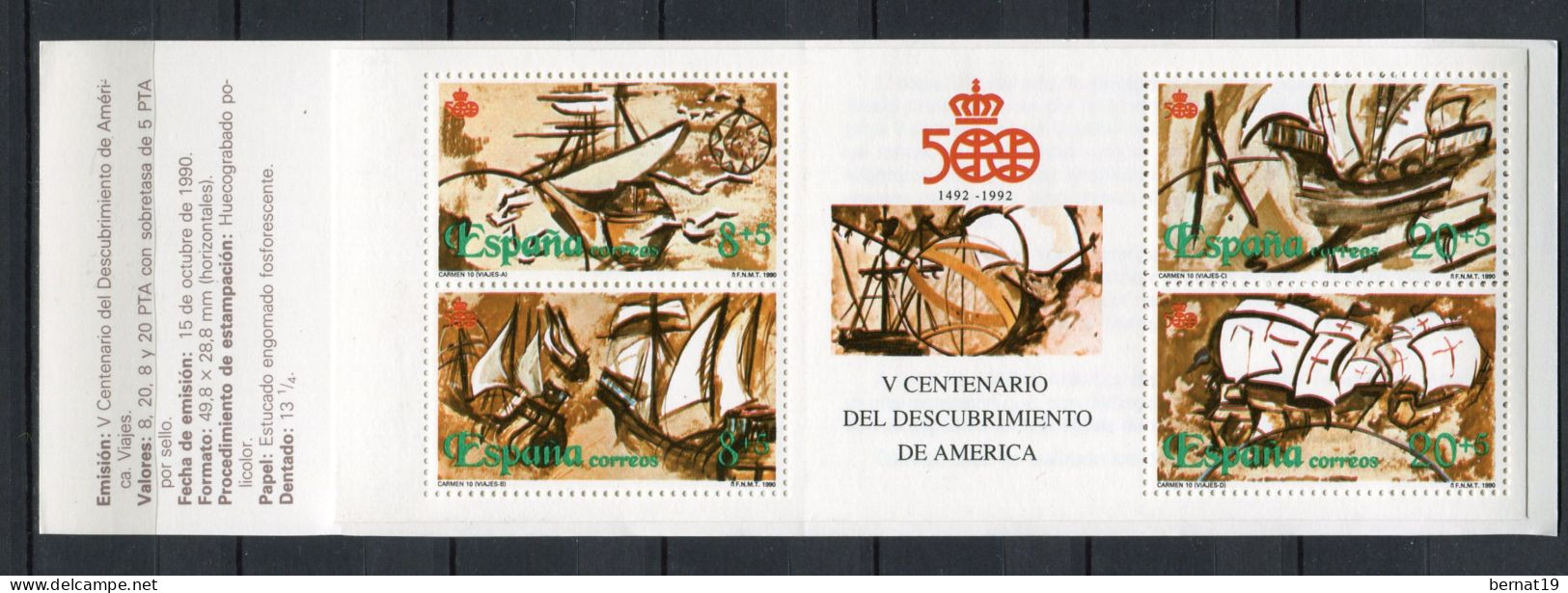 Spain 1990-1994 FIVE Complete Years With Carnets ** MNH. - Collections (sans Albums)