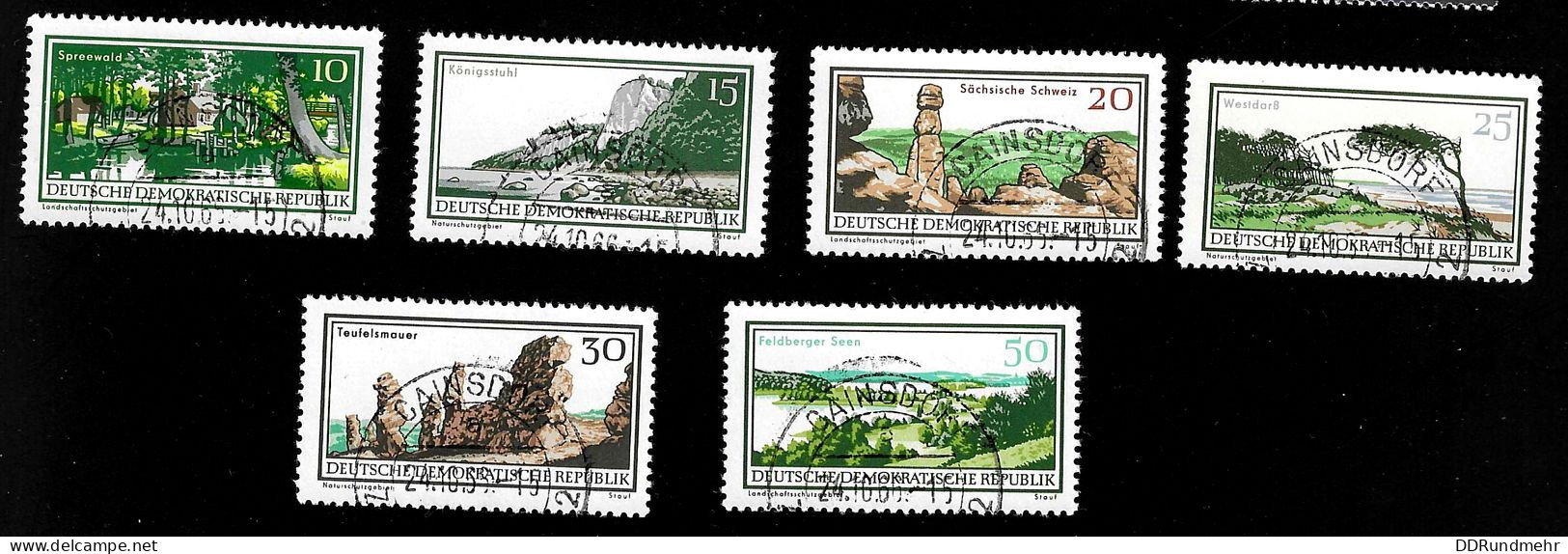 1966 Landscapes  Michel DD 1179 - 1184 Stamp Number DD 831 - 836 Yvert Et Tellier DD 880 - 885 Used - Gebruikt