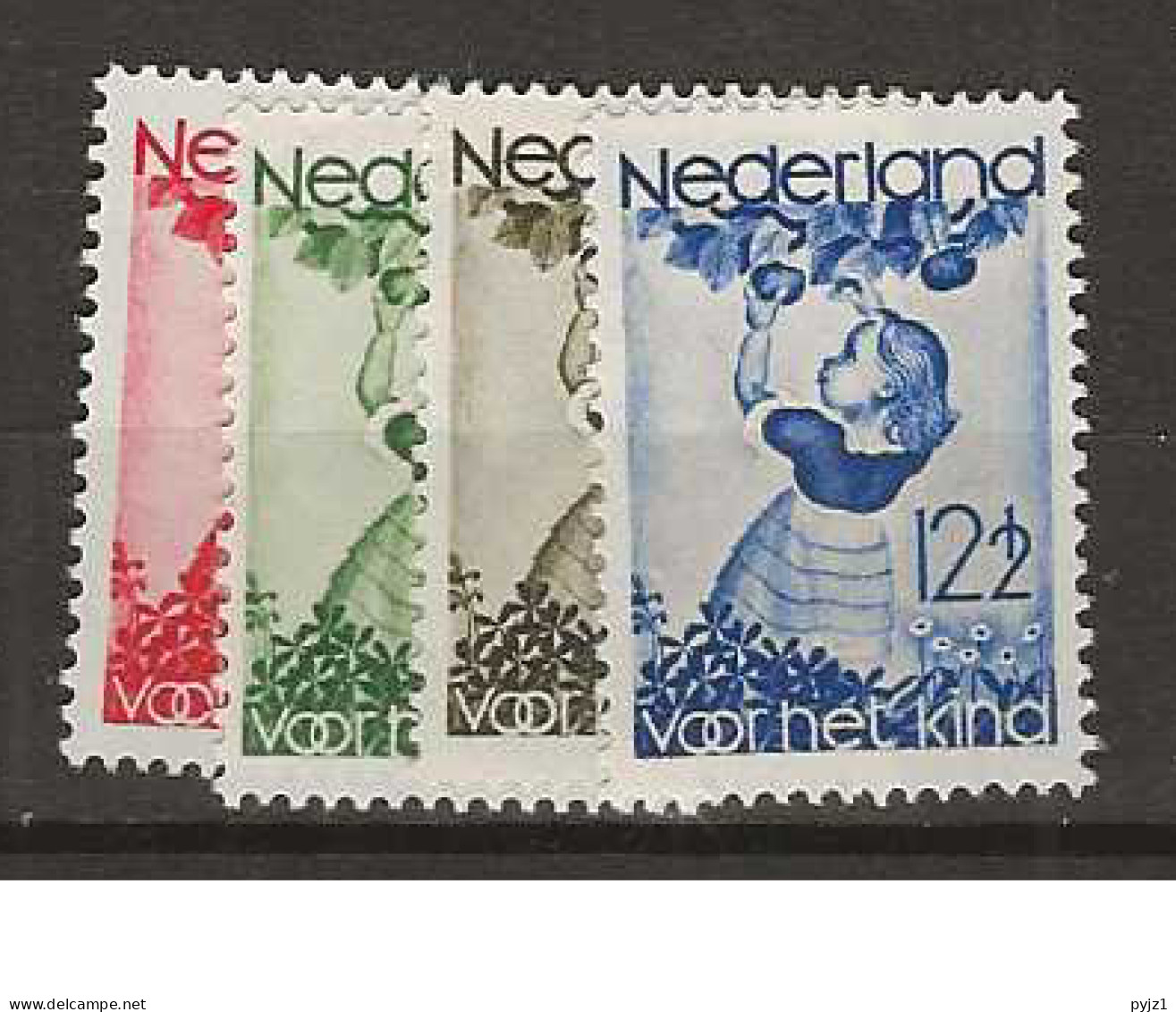 1935 MH/* Nederland NVPH 279-82 - Unused Stamps