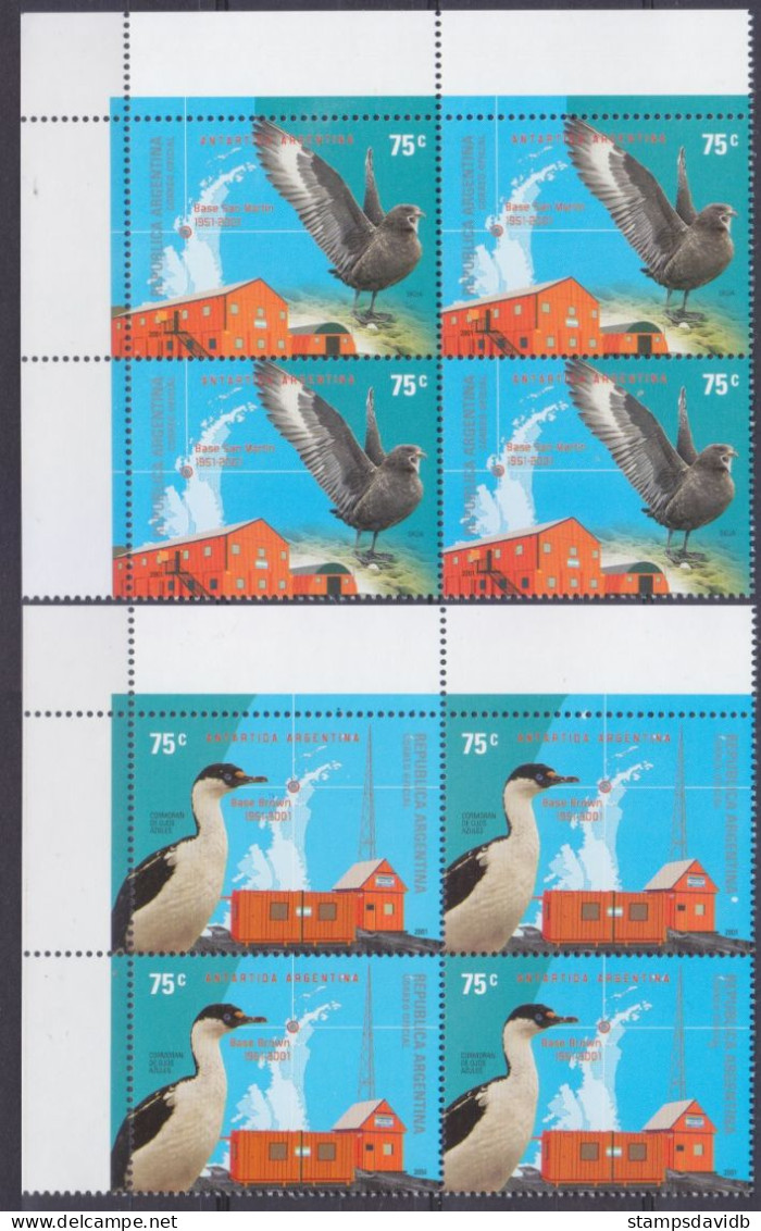 2001 Argentina 2646VB-2647VB Birds Of Antarctica 20,00 € - Marine Web-footed Birds