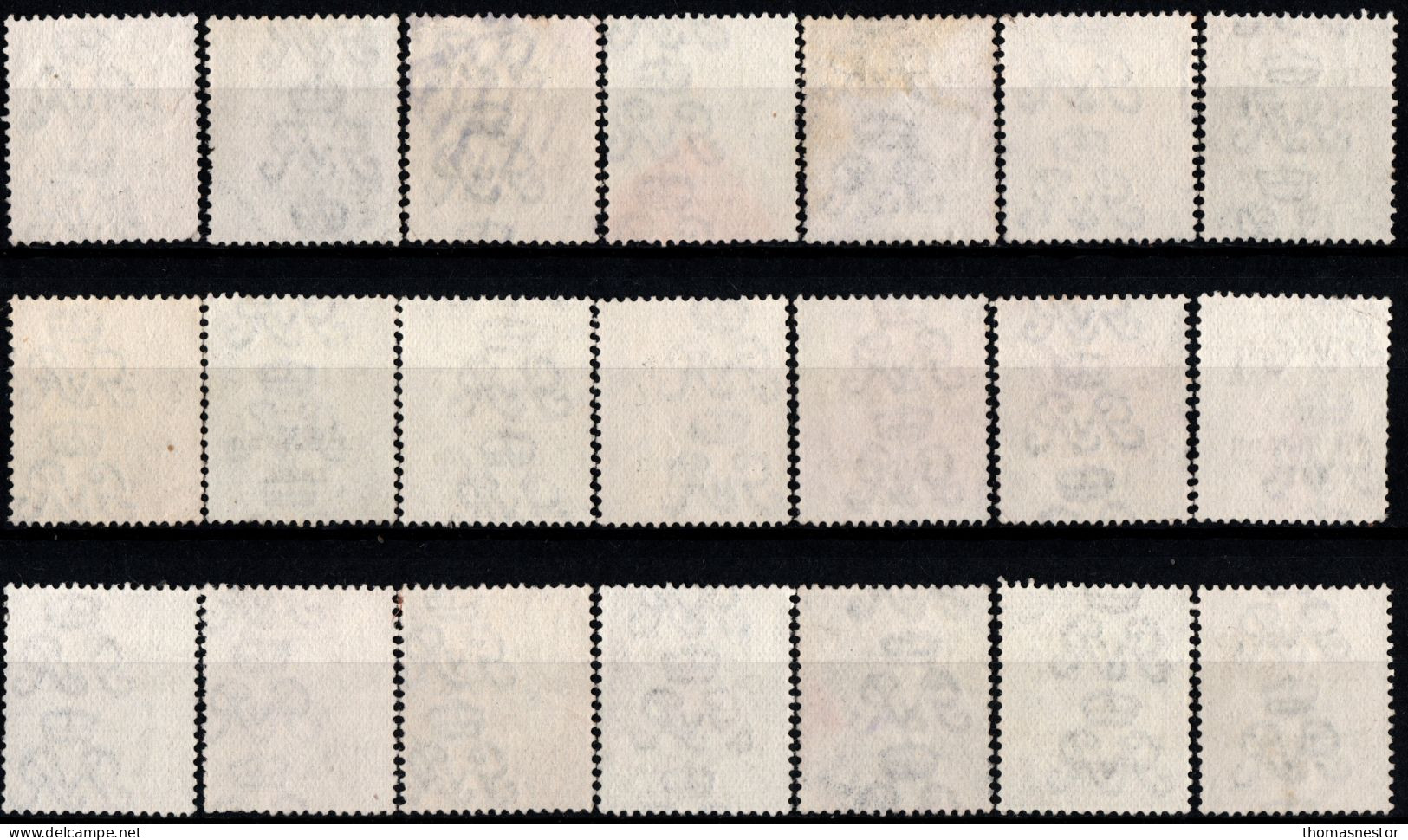 1922 Thom Rialtas 5 Line Blue Black Ink (July- Nov) 1 S Fiscal Cancellation, Parcel/ Commercial Cancel 168 In Total. - Used Stamps