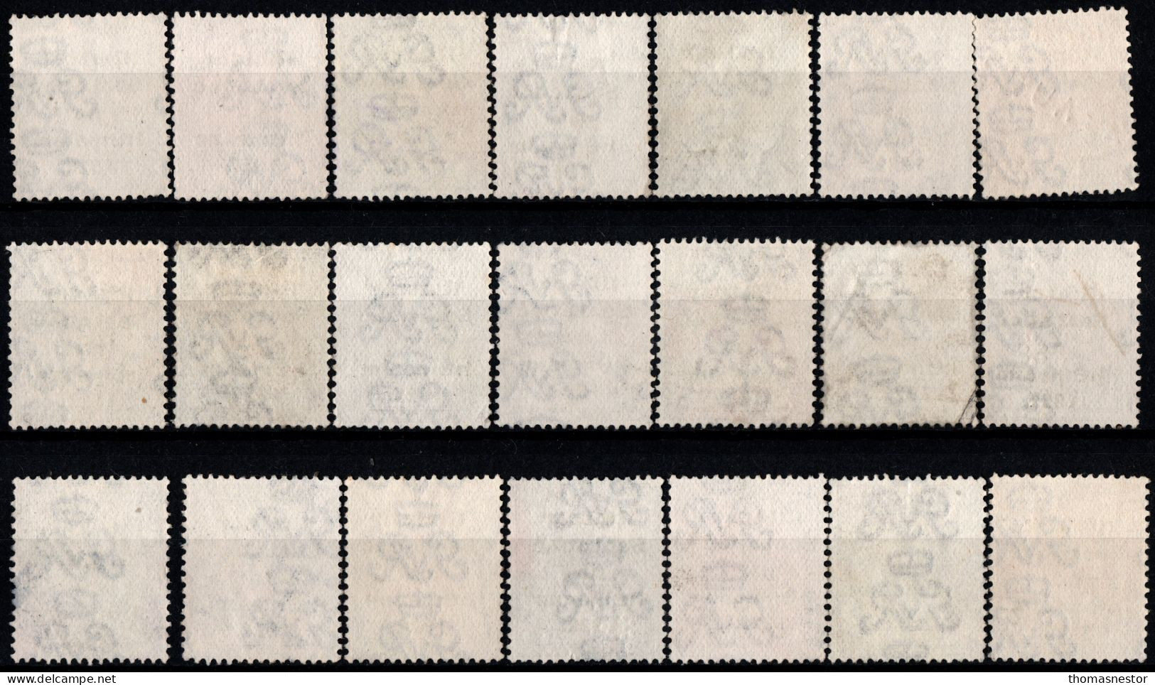 1922 Thom Rialtas 5 Line Blue Black Ink (July- Nov) 1 S Fiscal Cancellation, Parcel/ Commercial Cancel 168 In Total. - Gebraucht