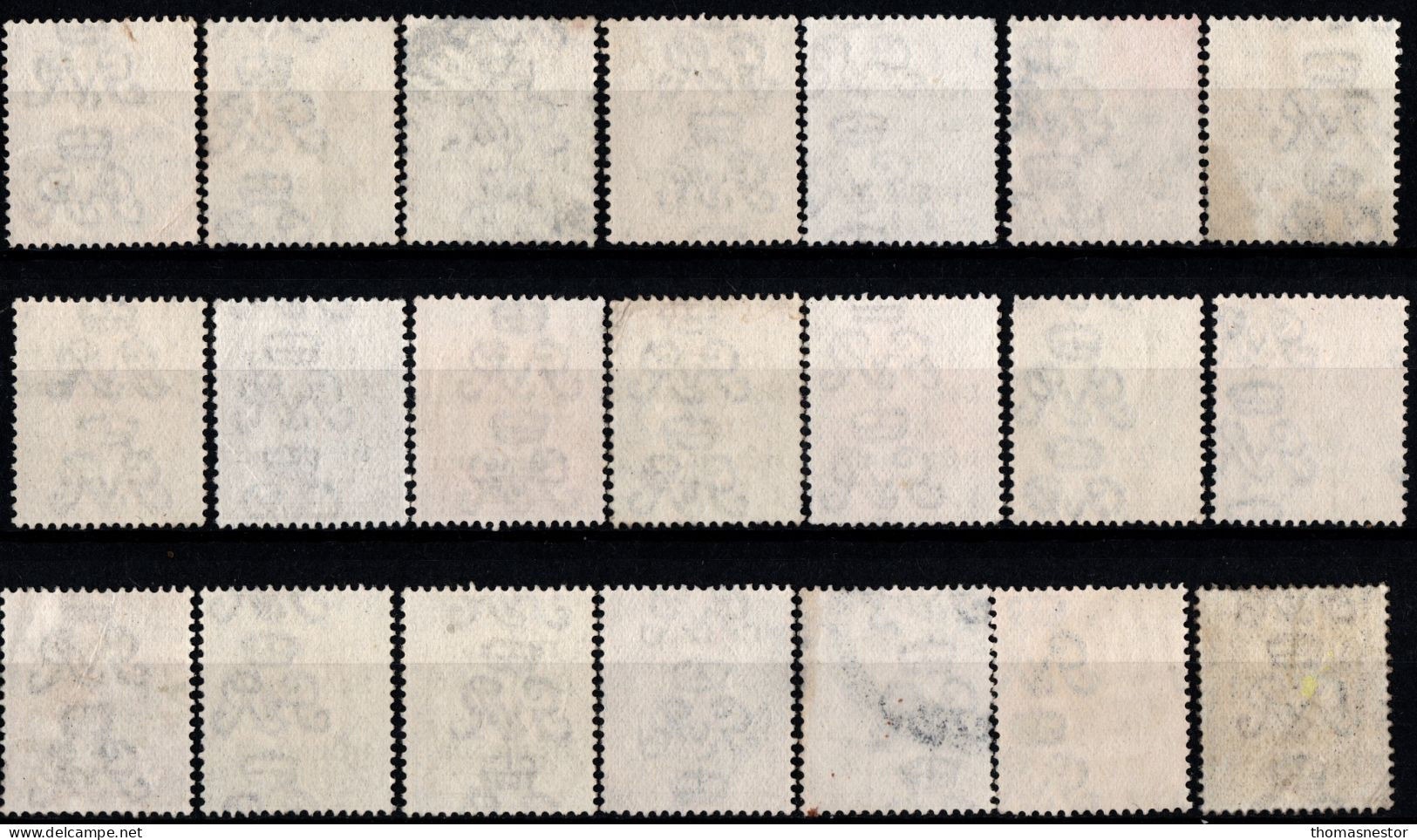 1922 Thom Rialtas 5 line Blue Black Ink (July- Nov) 1 s Fiscal cancellation, parcel/ commercial cancel 168 in total.