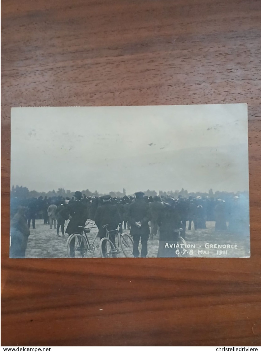 RARE CPA  PHOTO AVIATION GRENOBLE 6-7-8 MAI 1911 - Meetings