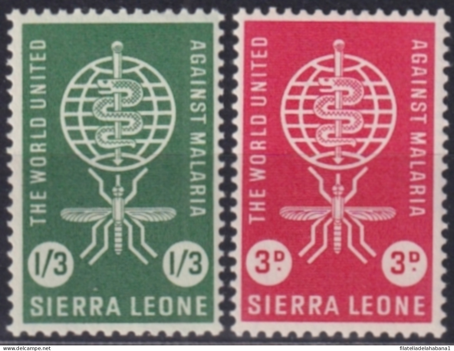 F-EX50170 SIERRA LEONE MNH 1962 ERADICATION OF MALARIA MOSQUITOS MEDICINE.  - Other & Unclassified