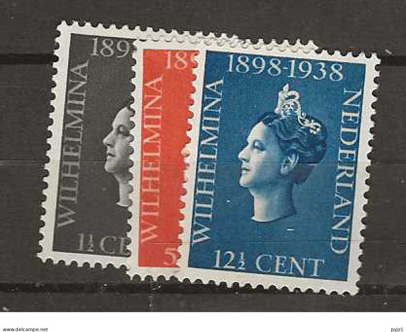 1938 MH/* Nederland NVPH 310-12 - Unused Stamps