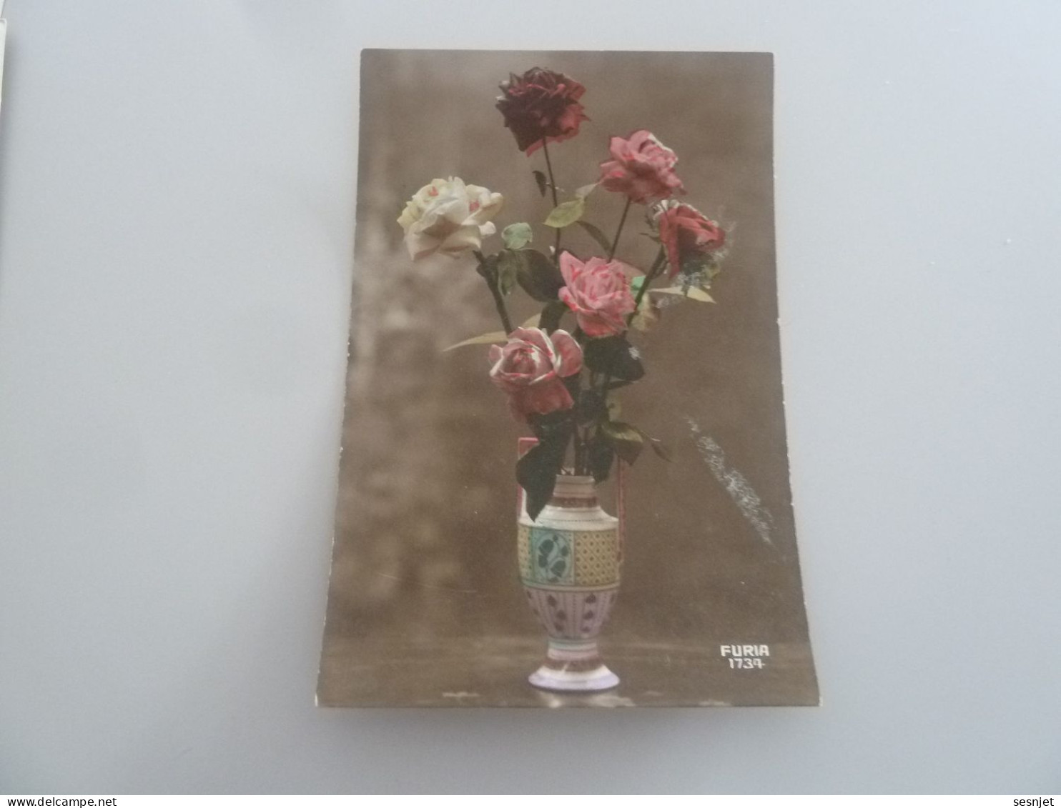 Roses En Vase - 1734 - Editions Furia - Année 1917 - - Fleurs