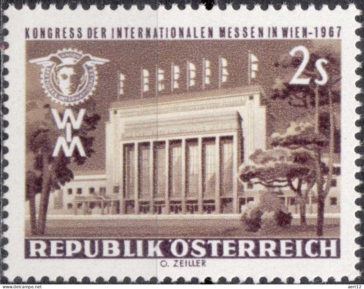 1967, Austria, International Fairs, Vienna, Buildings, Conferences, Exhibition Buildings, Fairs, MNH(**), Mi: 1247 - Ongebruikt