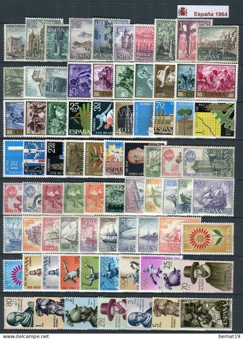 Spain 1960-1964 FIVE complete years ** MNH.