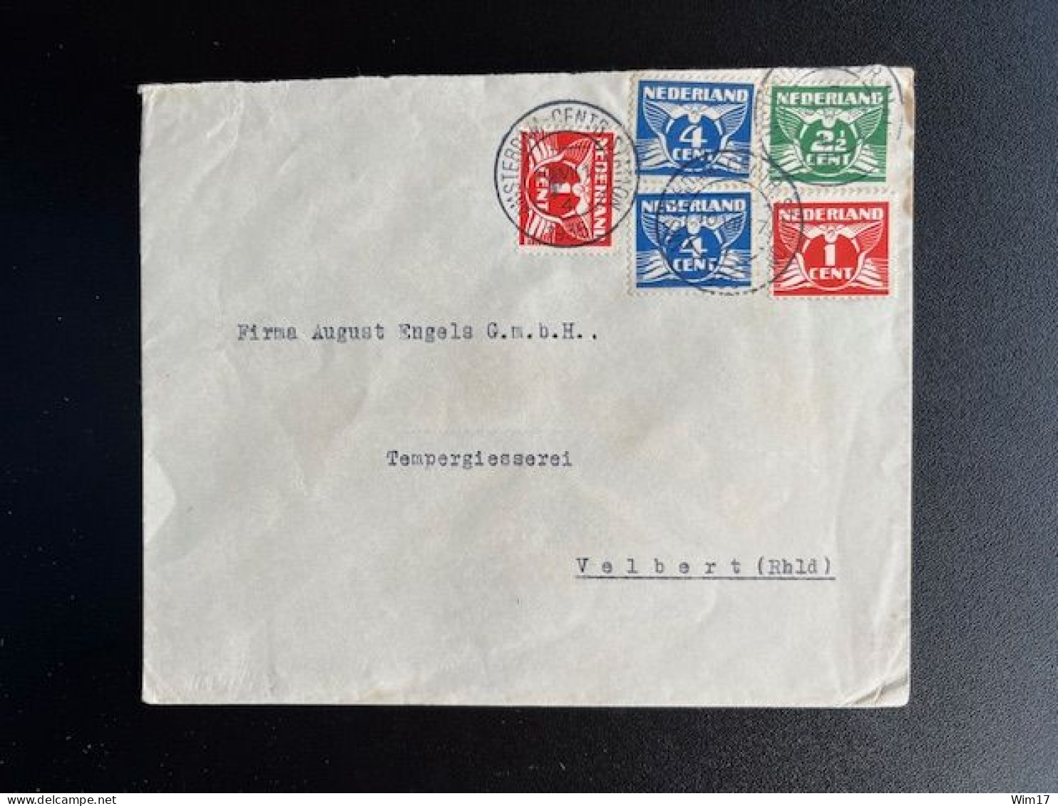 NETHERLANDS 1933 LETTER AMSTERDAM TO VELBERT 10-07-1935 NEDERLAND - Lettres & Documents