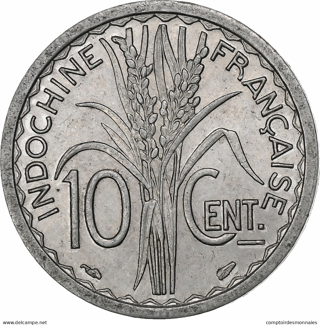 Indochine Française, 10 Cents, 1945, Aluminium, SUP, KM:28.2 - Indonesia