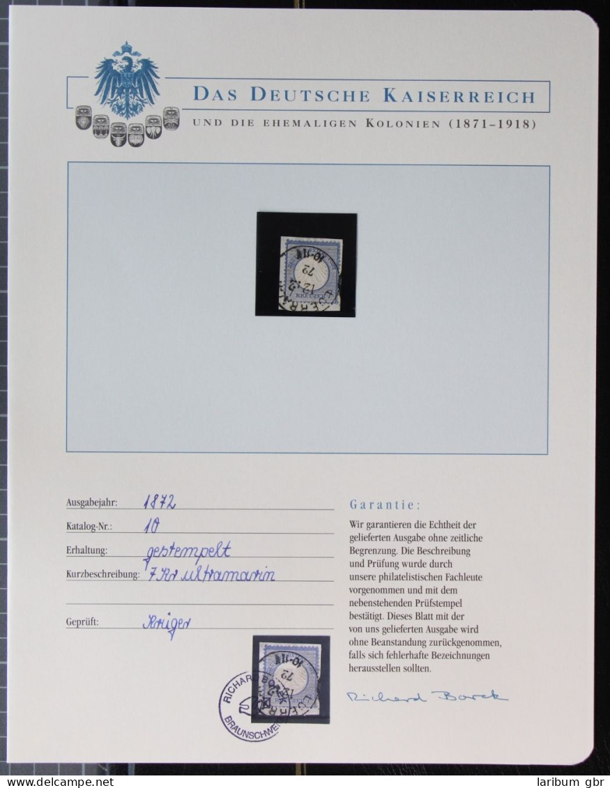 Deutsches Reich 10 Gestempelt Borek Garantie #KS337 - Altri & Non Classificati