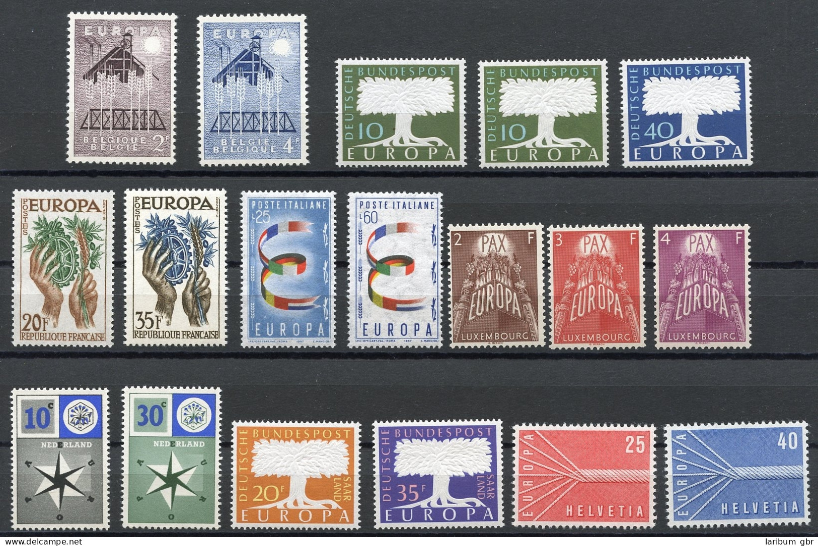 Cept Jahrgang 1957 Postfrisch Komplett Incl. Luxemburg #JS275 - Altri & Non Classificati