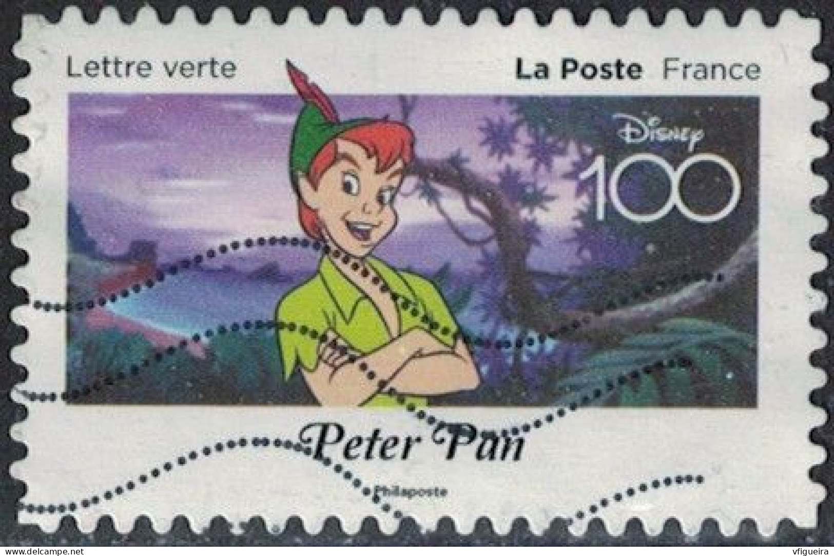 France 2023 Oblitéré Rond Used Disney 100 Ans D'histoires à Partager Peter Pan Y&T FR 2323 - Gebraucht