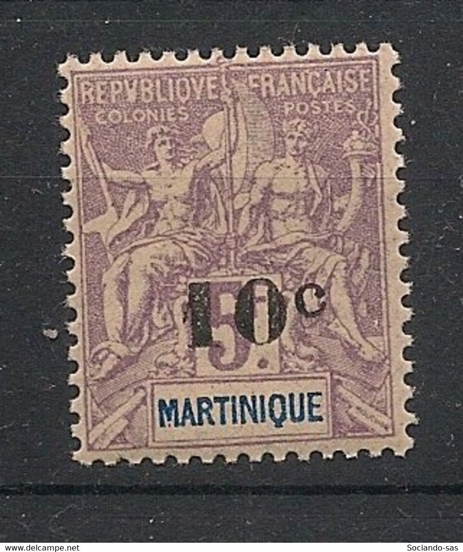 MARTINIQUE - 1904 - N°YT. 53 - Type Groupe 10c Sur 5f Lilas - Neuf Luxe ** / MNH / Postfrisch - Ungebraucht