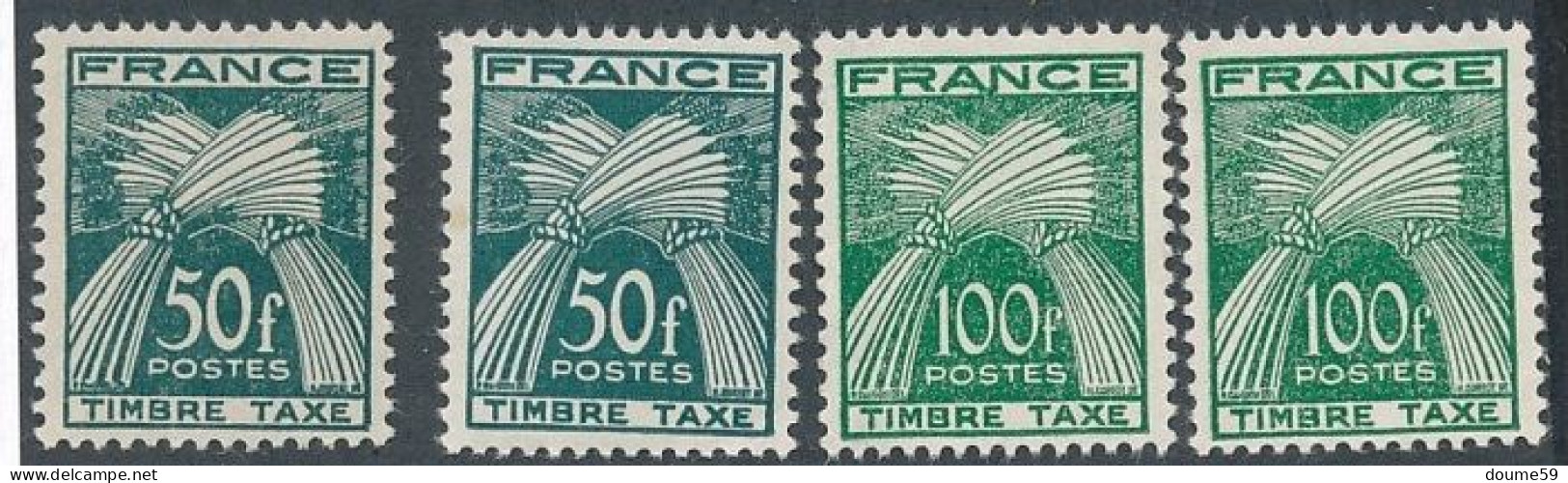 AC-290: FRANCE:   Taxes 88**(2)-89**(2) - 1859-1959 Neufs
