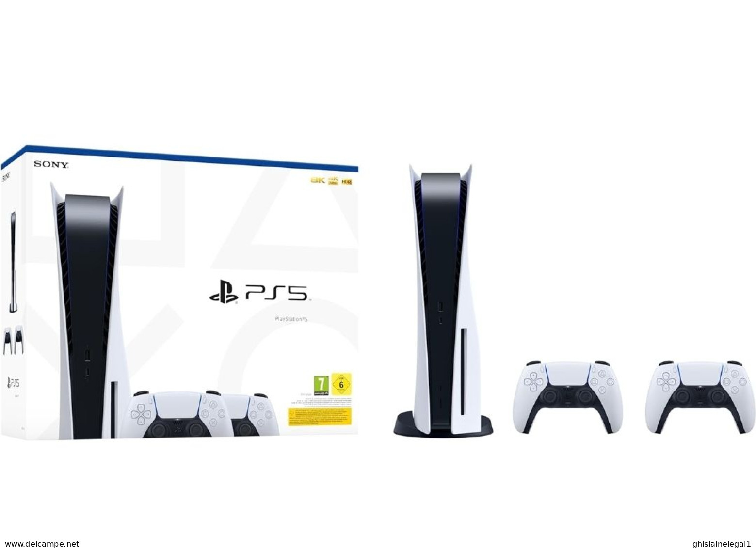 Pack Sony PlayStation 5 Avec Ses 2 Manettes Sony DualSense - Other & Unclassified