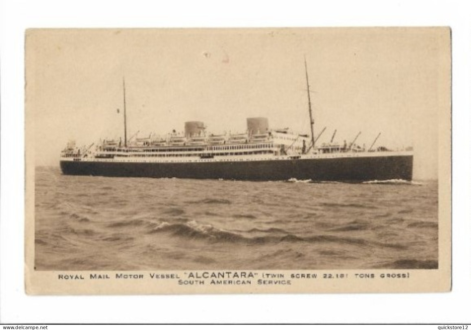 Royal Mail Motor Vessel ''Alcantara''  7134 - Autres & Non Classés