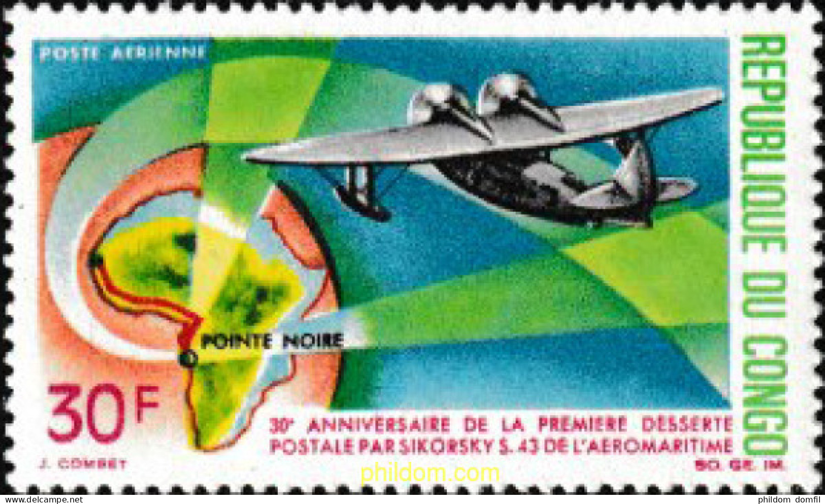 602644 MNH CONGO 1967 PRIMERA MISION AEREA - Neufs