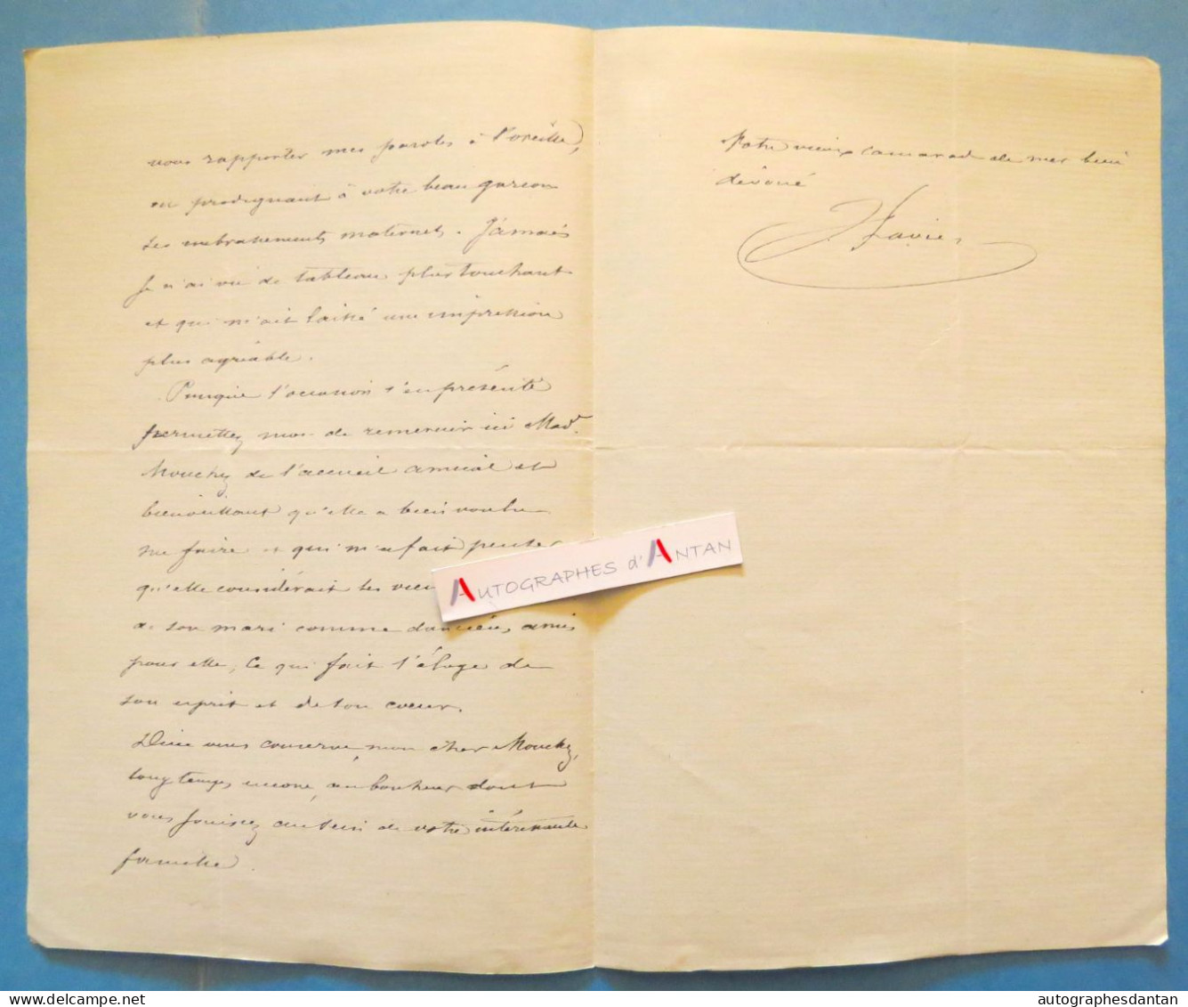 ● L.A.S 1888 Auguste FAVIER Maire De Cassis à L'Amiral Ernest Mouchez - Lettre Autographe - Político Y Militar