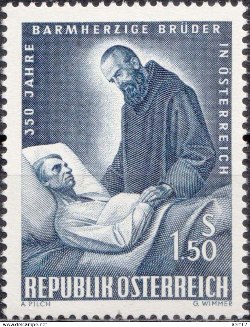 1964, Austria, Brothers Of Mercy, Healthcare, Physicians, MNH(**), Mi: 1155 - Neufs