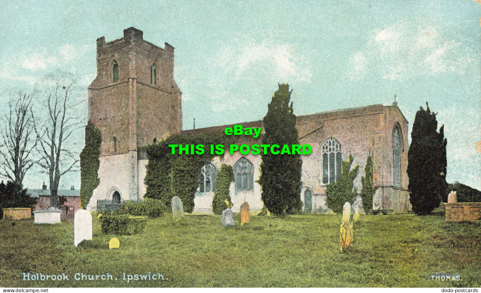 R600509 Halbrook Church. Ipswich. Thomas. Fine Art Post Cards. Christian Novels - Wereld