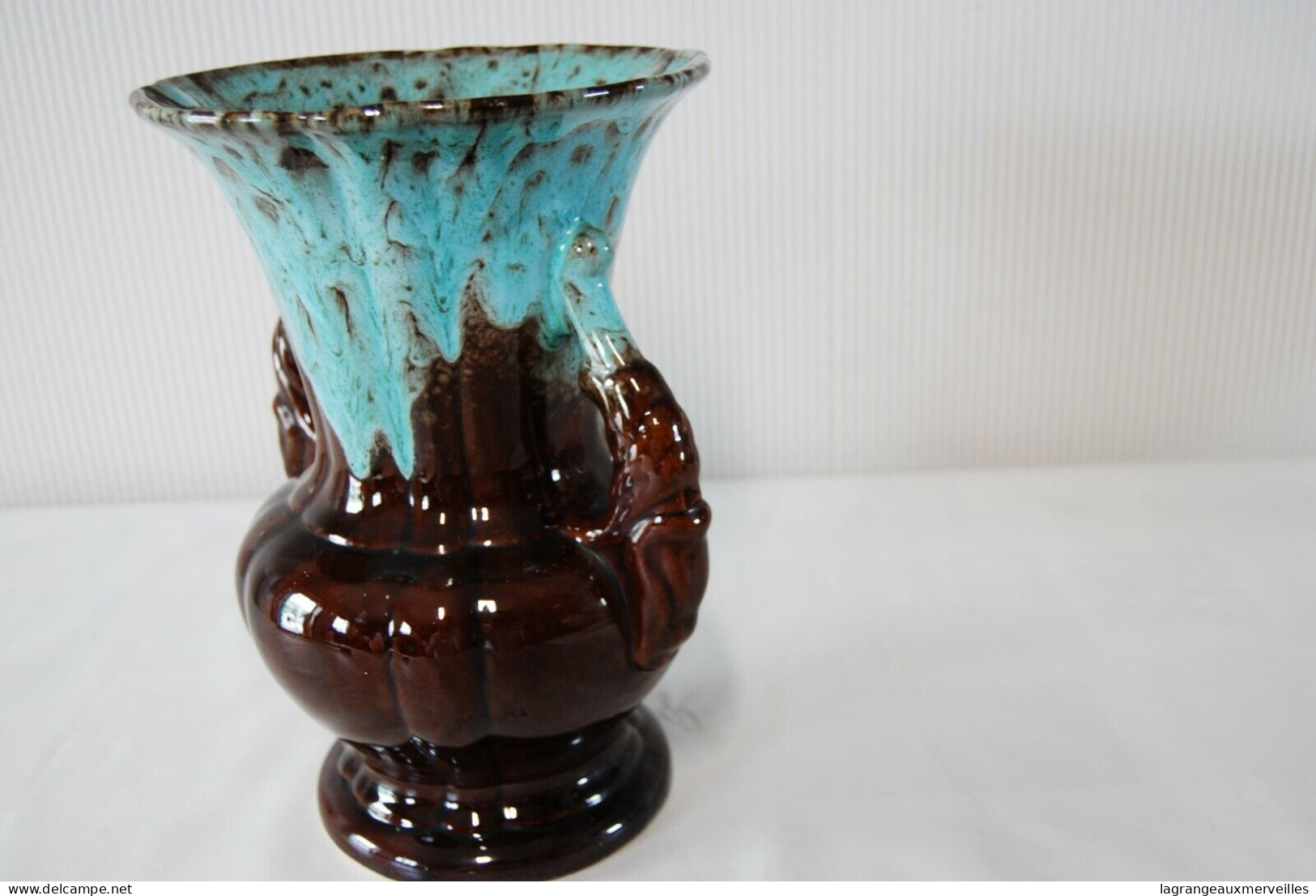 E1 Ancien Vase - Verre De Coulée - Vasi