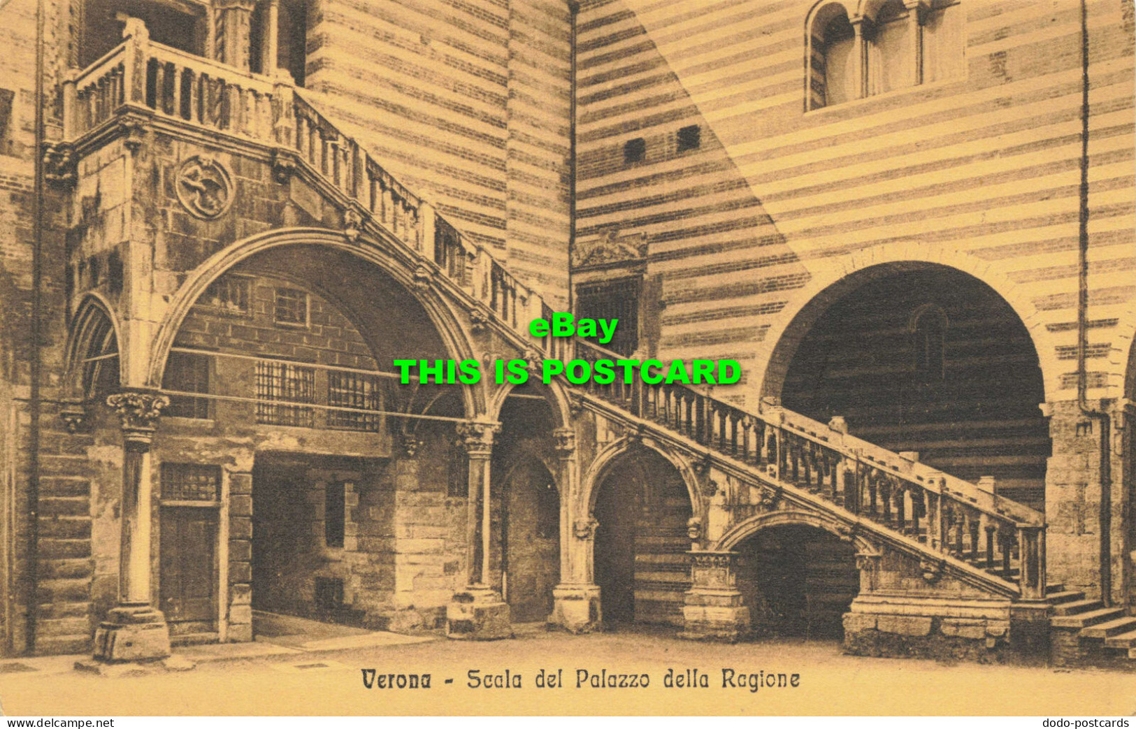 R600573 Verona. Scala Del Palazzo Della Regione. 1173. Fototipia Alterocca Terni - Wereld