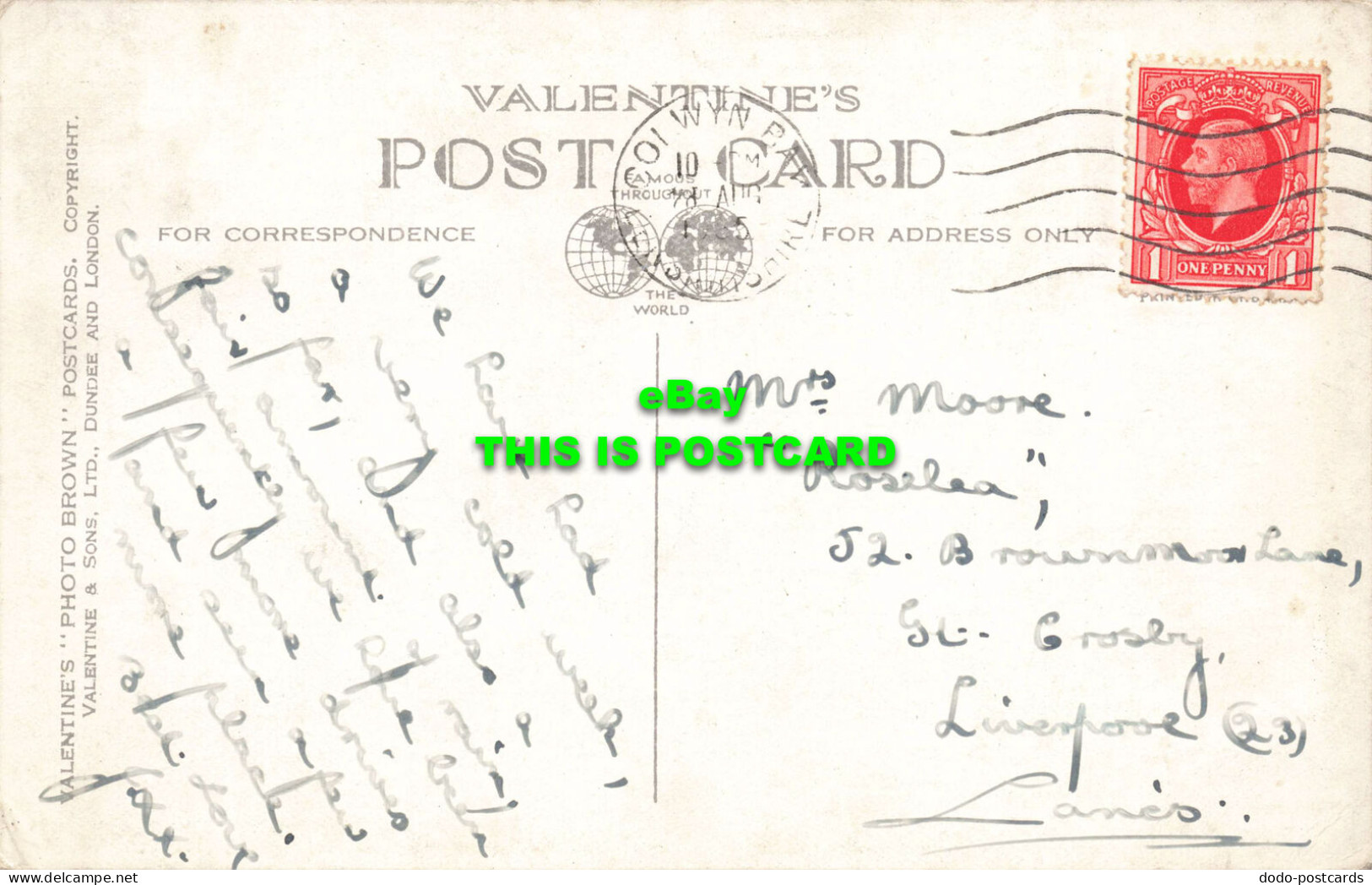 R600576 Rhos On Sea. 204944. Valentines Photo Brown Postcards - Welt