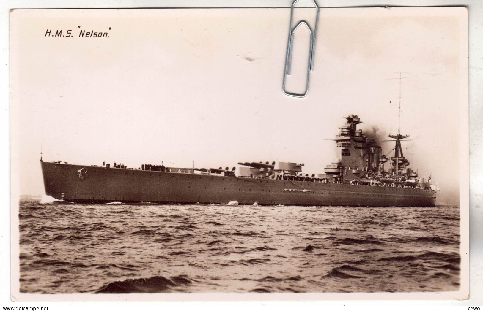 CPA MARINE NAVIRE DE GUERRE CUIRASSE ANGLAIS HMS H.M.S. NELSON - Guerra