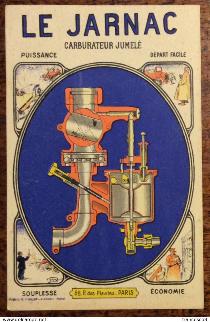 LE JARNAC CARBURATEUR JUMELE / Carburatori Motori - Werbepostkarten