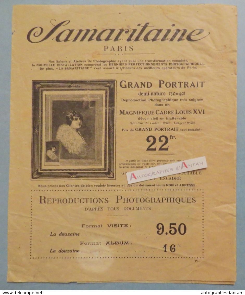 ● Samaritaine Paris à Mme Duvestre Villeneuve Minervois (Aude) Vieille Pochette Enveloppe Publicitaire Jumelle Boussole - Publicidad