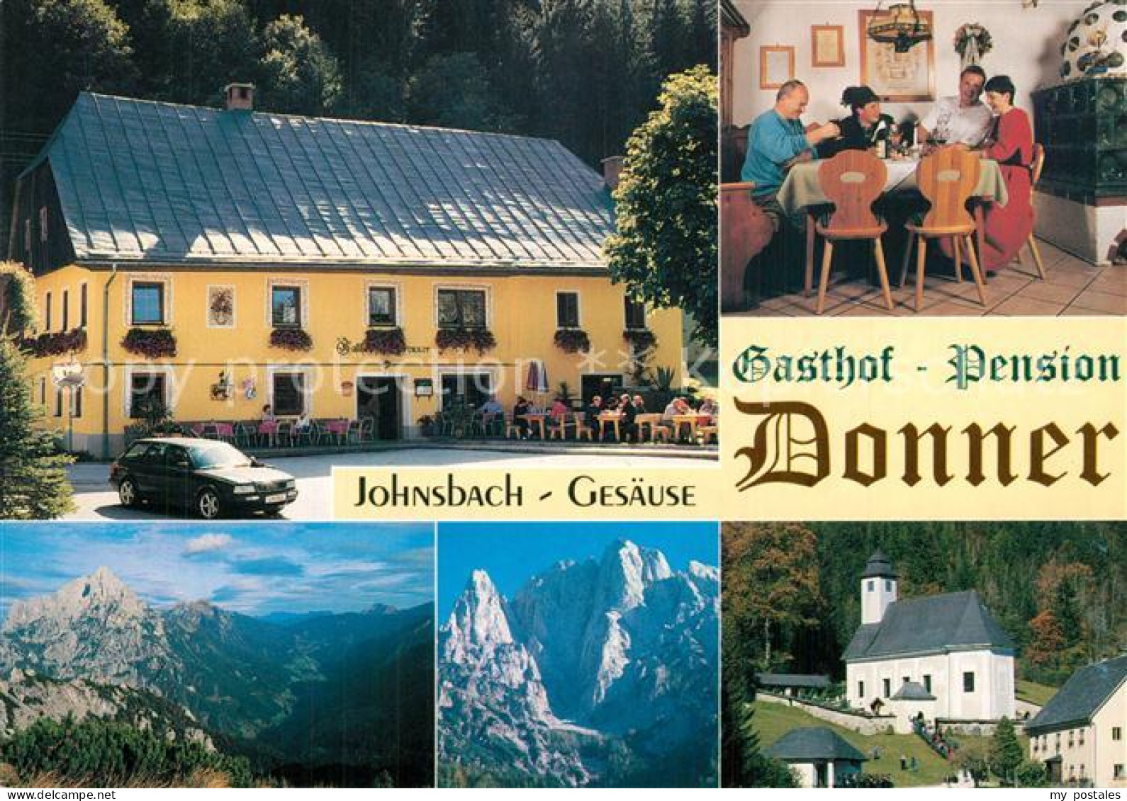 73599501 Johnsbach Steiermark Gasthof Pension Donner Kirche Gebirgspanorama Gesa - Sonstige & Ohne Zuordnung