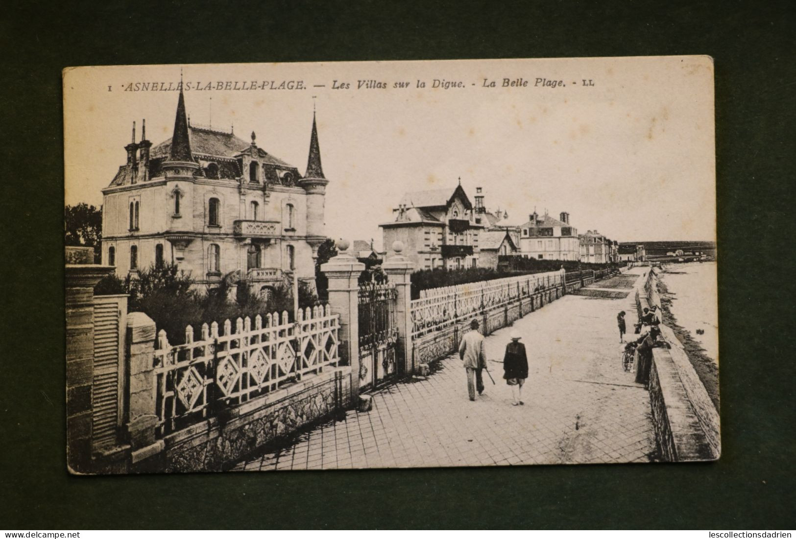 Carte Postale Ancienne - Asnelles La Belle Plage -  Côte Litoral  - Coast Villas Sur La Digue - Autres & Non Classés